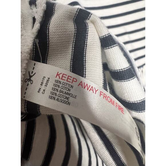 NEW Free People Julie Striped Tunic Black White Stripe Oversized Cotton Tank - Picture 6 of 6